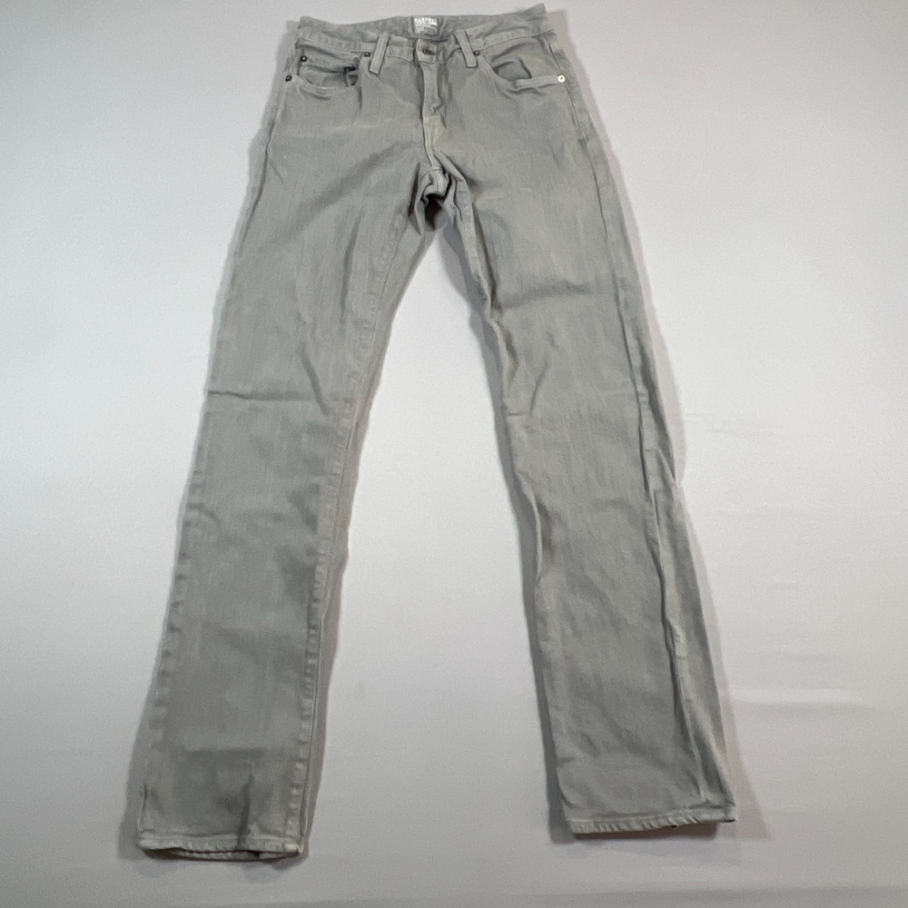 Bonobos Travel Jeans Men 28x32 Gray Cotton Stretch Low Rise Straight Leg Zip Fly